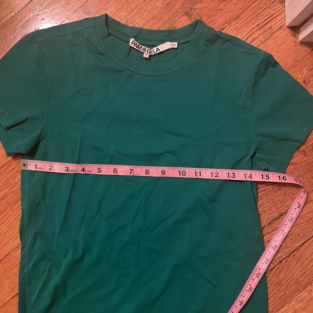 NWT Pam & Gels Basic Crew Green T-Shirt (XS) - Picture 6 of 6